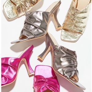 Zoey Ruched Mule Heel